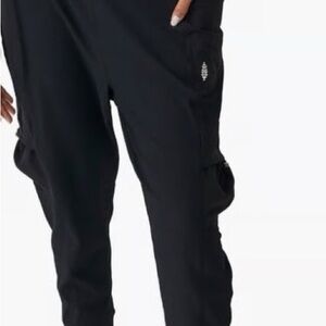 FP Movement by Free People Black ribbed Take a Hike Joggers